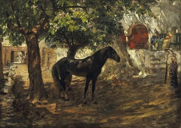 Village In The Sahara Oil Painting by Frederick Arthur Bridgman