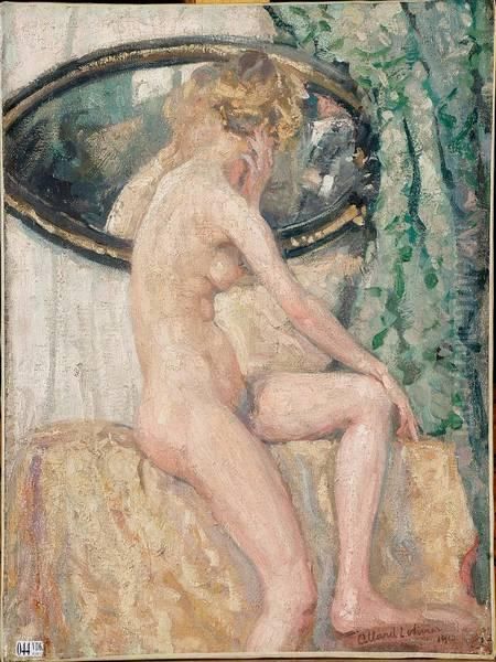 Femme Nue Devant Le Miroir Oil Painting by Fernand Allard L'Olivier