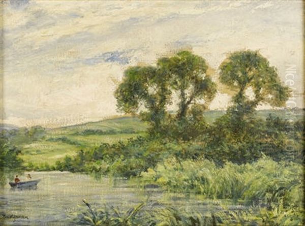 Afternoon On Our Lake Oil Painting by Frederick Arthur Bridgman