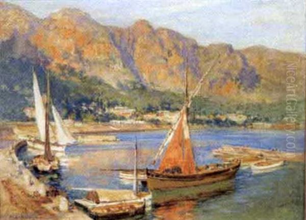 Marine A Beaulieu Oil Painting by Frederick Arthur Bridgman