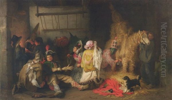 Halloween Oil Painting by Frederick Arthur Bridgman