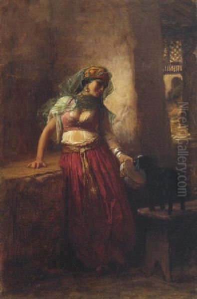 La Belle Orientale Oil Painting by Frederick Arthur Bridgman