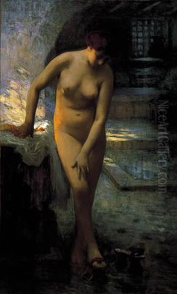 The Bather Oil Painting by Frederick Arthur Bridgman