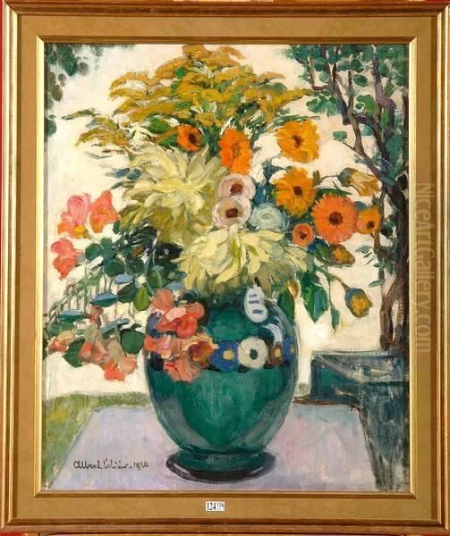 Vase De Fleurs Oil Painting by Fernand Allard L'Olivier