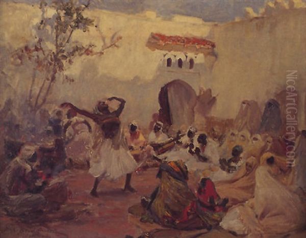 Les Aissouas Oil Painting by Frederick Arthur Bridgman