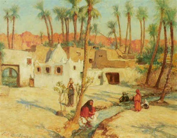 Les Lavandieres Oil Painting by Frederick Arthur Bridgman