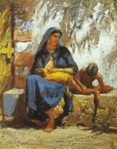 Maternite Oil Painting by Frederick Arthur Bridgman