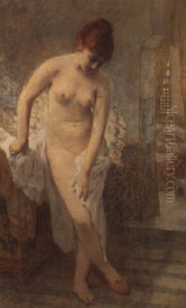 Apres Le Bain Oil Painting by Frederick Arthur Bridgman