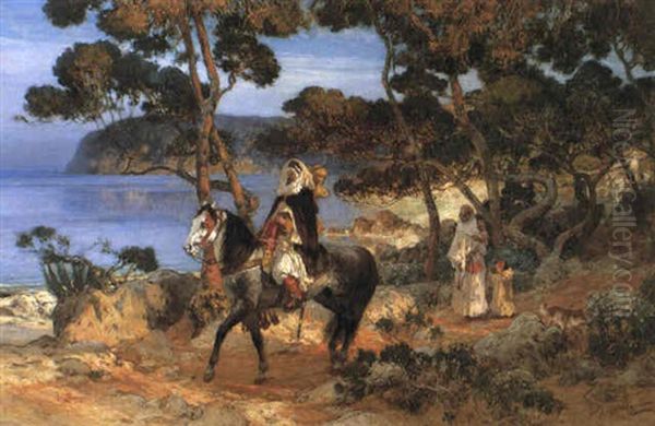 Coastal Trail Oil Painting by Frederick Arthur Bridgman