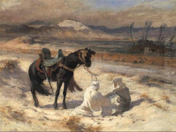 The Desert Winds (simoon) Oil Painting by Frederick Arthur Bridgman