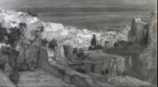 Blick Auf Tunis (?) Oil Painting by Frederick Arthur Bridgman