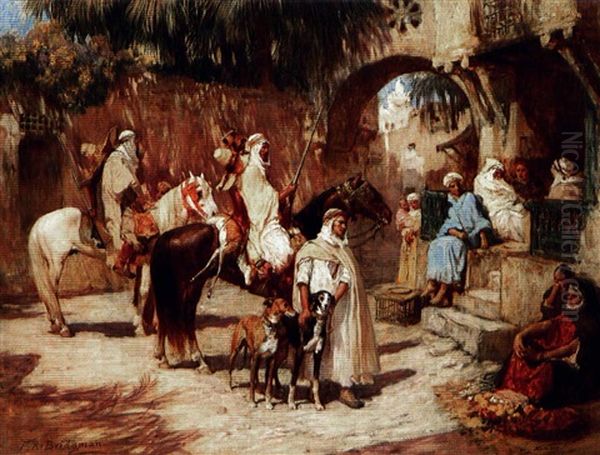 Retour De Chasse Oil Painting by Frederick Arthur Bridgman