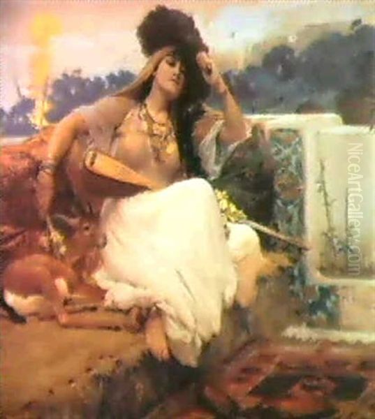 L'indolence Oil Painting by Frederick Arthur Bridgman