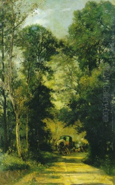 Les Gitans Dans La Foret Oil Painting by Jacques Alfred Brielman