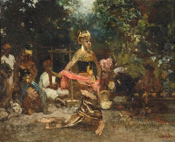 Javanese Dancer Oil Painting by Arthur Henri Christiaan Briet