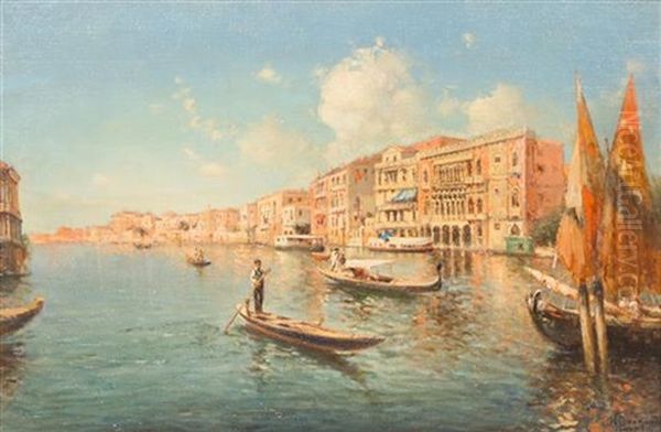 Venetian Scene Oil Painting by Nicholas Briganti