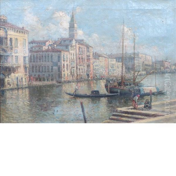 The Grand Canal, Venice Oil Painting by Nicholas Briganti