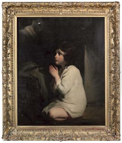 The Calling Of Samuel (after Sir Joshua Reynolds) Oil Painting by Henry Perronet Briggs