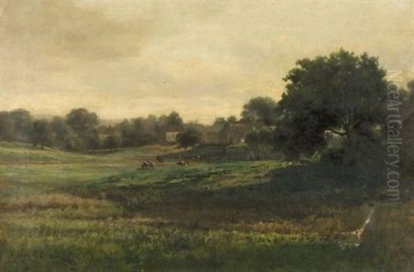 Green Pastures Oil Painting by Warren C. Briggs