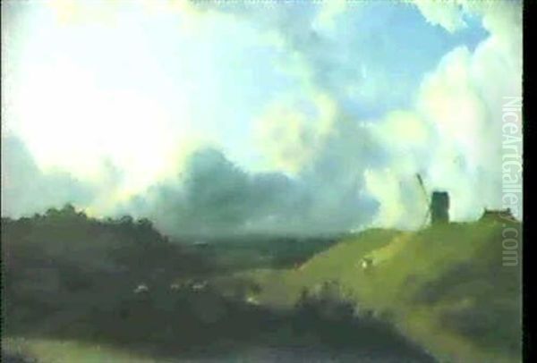 Aufziehendes Gewitter. Oil Painting by Henry Bright