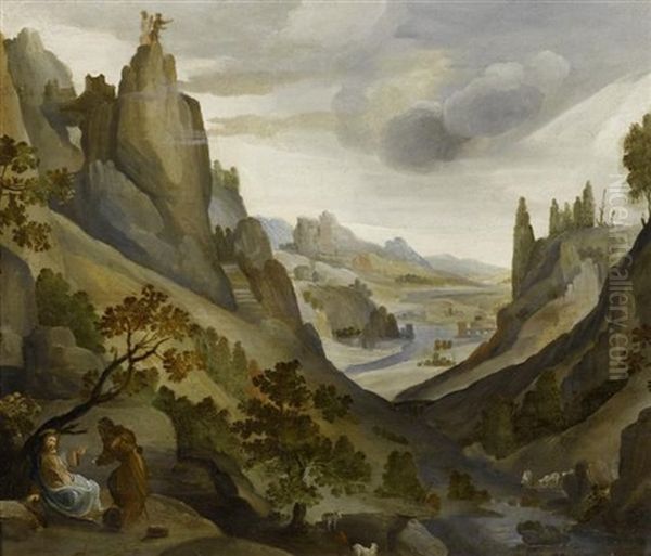 Landschaft Mit Rastendem Christus Oil Painting by Paul Bril