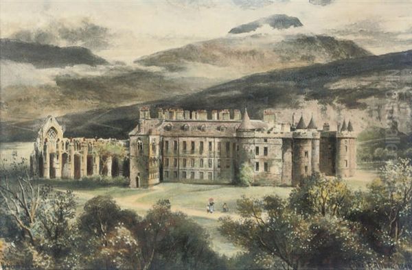 Holyrood Palace, Edinburgh Oil Painting by Charles Frederick Allbon