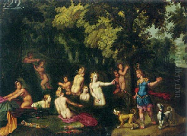 Diana And Actaeon Oil Painting by Paul Bril