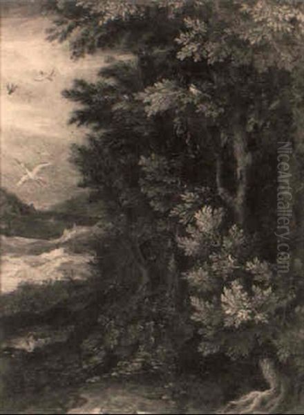 Paysage Forestier Aux Oiseaux Oil Painting by Paul Bril