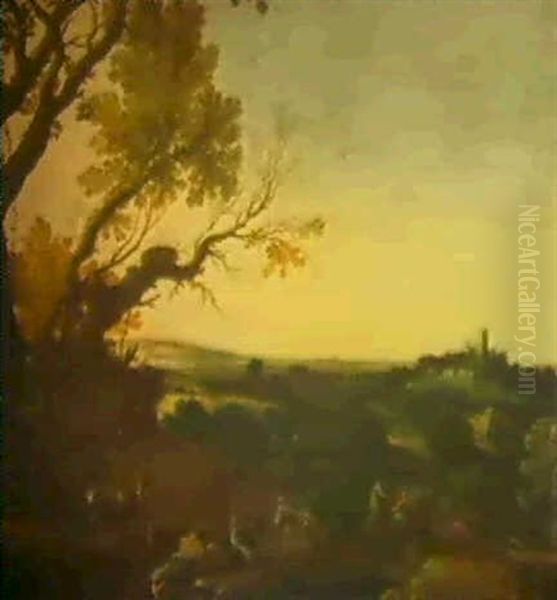 Sudliche Landschaft Mit Hirten Oil Painting by Paul Bril