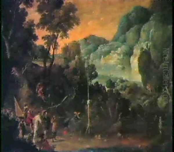 Scenes From The Life Of William Tell Oil Painting by Paul Bril