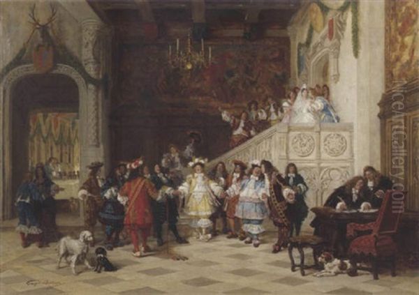 Les Noces De Georges Dandin Oil Painting by Louis Georges Brillouin