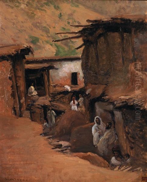 Mellah Oil Painting by Louis-Edouard Brindeau de Jarny