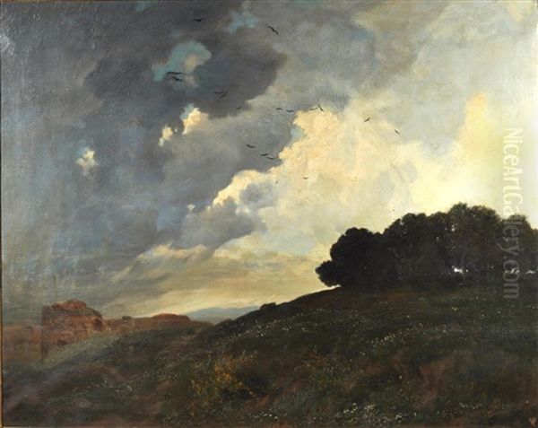 Paesaggio Oil Painting by Othmar Brioschi