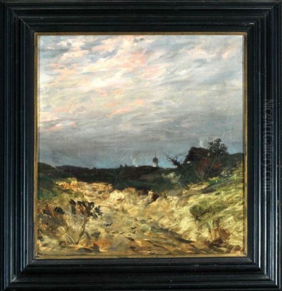 Feldweg Unter Gewitterwolken Oil Painting by Othmar Brioschi