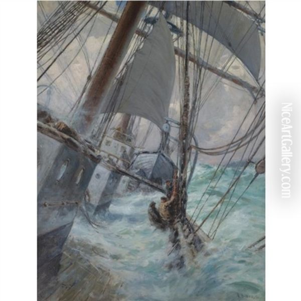 Decks Awash Oil Painting by Arthur Briscoe