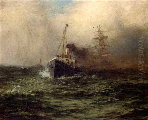 The Mouth Of The Mersey Oil Painting by Arthur Briscoe