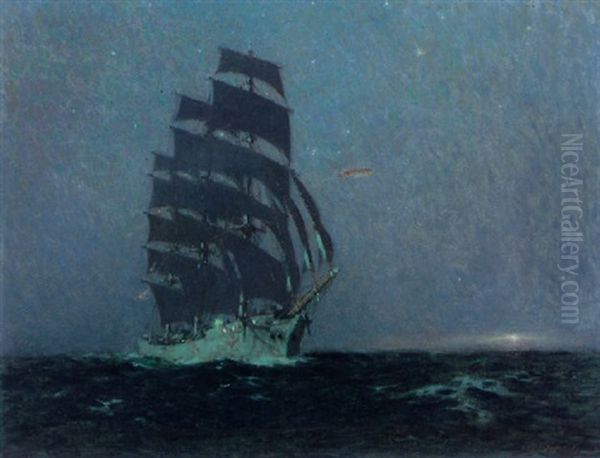 Moonlight Oil Painting by Arthur Briscoe