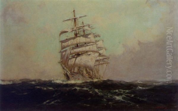 On A Swell Oil Painting by Arthur Briscoe