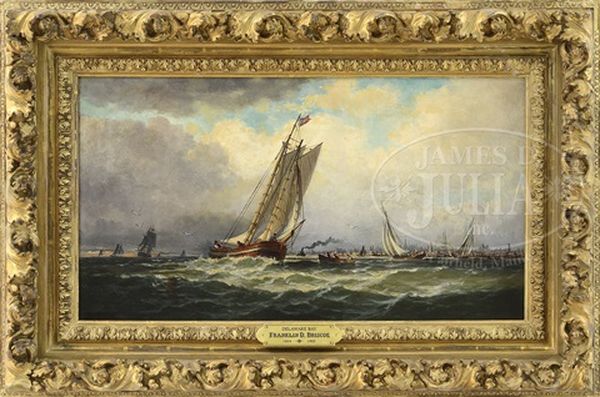 Boats In Delaware Bay by Franklin Dullin Briscoe