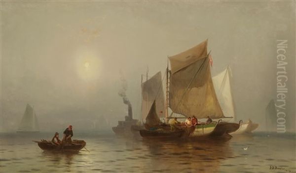 Sail And Steam Oil Painting by Franklin Dullin Briscoe