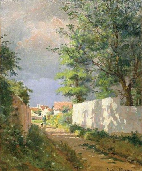 Promeneur Sur Un Chemin Oil Painting by Ludovic Alleaume