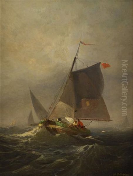 Breezing Up Oil Painting by Franklin Dullin Briscoe