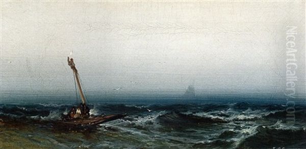 Shipwreck: The Raft Of The Survivors Oil Painting by Franklin Dullin Briscoe