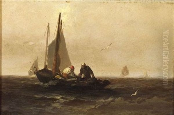 Casting Nets Oil Painting by Franklin Dullin Briscoe