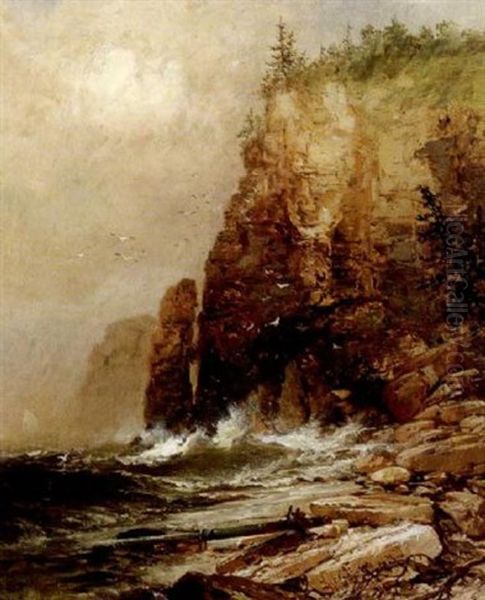 Otter Cliffs, Grand Manan Oil Painting by Franklin Dullin Briscoe