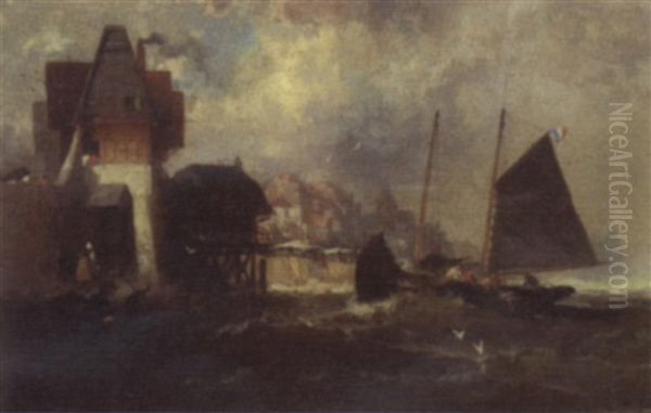 Along The French Coast Oil Painting by Franklin Dullin Briscoe