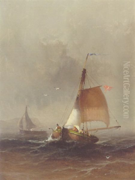 Making For The Harbor Oil Painting by Franklin Dullin Briscoe