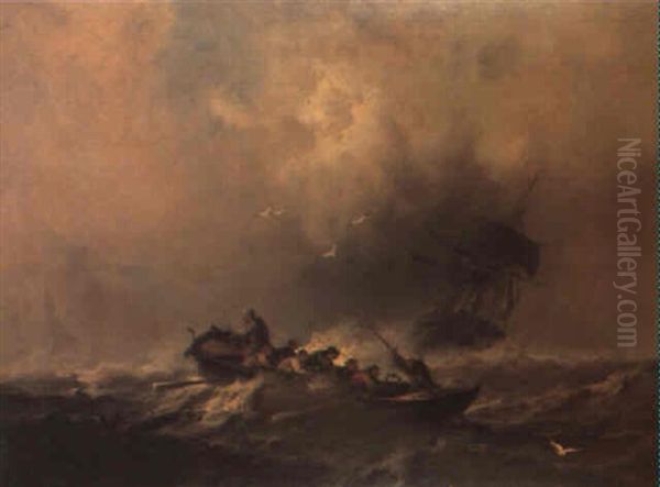 Choppy Seas Oil Painting by Franklin Dullin Briscoe