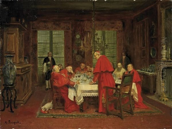 Das Dinner Beim Kardinal Oil Painting by Henri Brispot