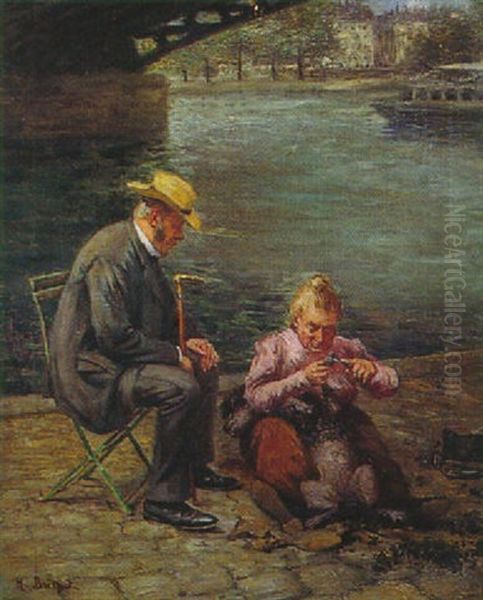 La Tonte Du Caniche Sur Les Quais by Henri Brispot